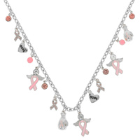 BREAST CANCER AWARENESS RIBBON NECKLACE
